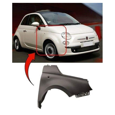 Fits Fiat 500 2008-2015 Front Wing Primed Driver Side