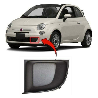 Fits Fiat 500 Cabriolet 2009-2015 Front Bumper Fog Grille Cover Passenger Side