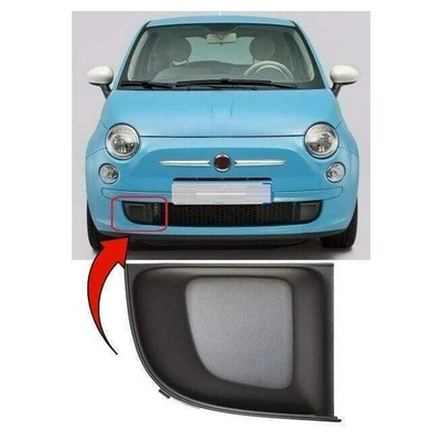Fits Fiat 500 Hatchback 2008-2015 Front Bumper Fog Grille Cover Driver Side