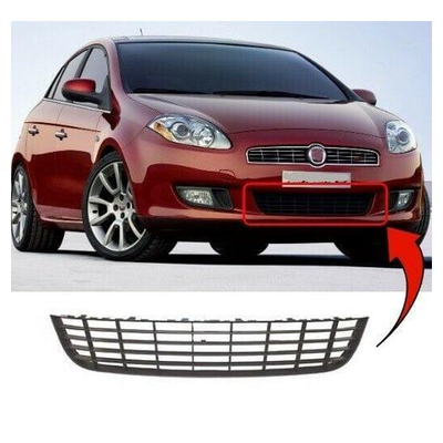Fits Fiat Bravo 2007- Front Lower Centre Bumper Grille Black 