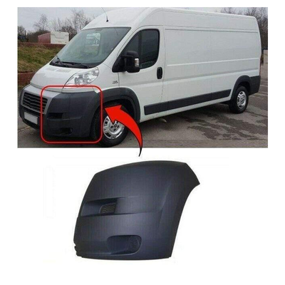 Fits Fiat Ducato 2006-2014 Front Bumper End Corner Black Textured Left Side