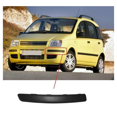 Fits Fiat Panda 2004-2011 Front Bumper Moulding Black Textured Passenger Side
