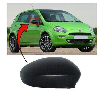 Fits Fiat Punto Evo 2010-2012 Door Wing Mirror Cover Black Driver Side Right