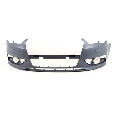 Audi A3 2012-2016 Front Bumper With Headlight Washer Holes No PDC Primed Not S-Line - tradevehicleparts.co.uk