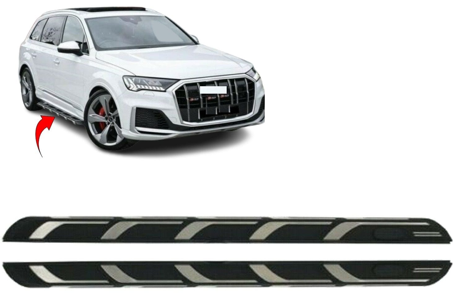 Fits Audi Q7 2015-2019 Running Boards Side Steps 4M 4MB