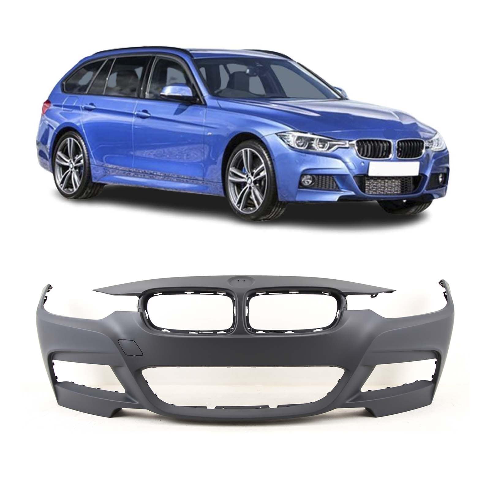 Fits BMW 3 F31 Estate 2012-2019 Front Bumper Primed No Pdc No Washer Hole M-Sport