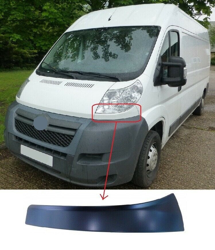 Fits Citroen Relay 2006-2014 Headlight Headlamp Moulding Primed Lower Section N/S