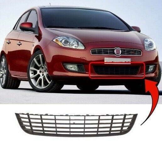 Fits Fiat Bravo 2007- Front Lower Centre Bumper Grille Black 
