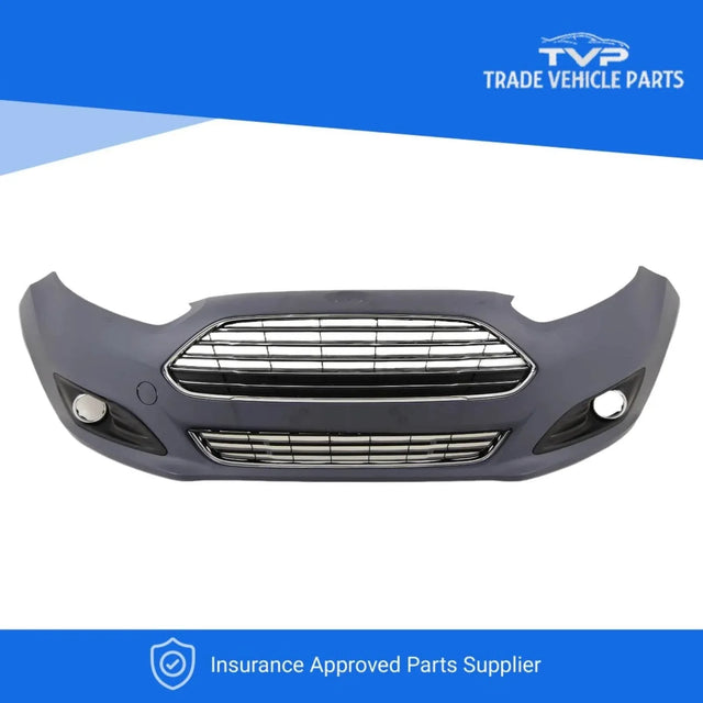Fits Ford Fiesta Mk7 2013-2017 Front Bumper Kit Complete Primed With Fog Holes - image 2
