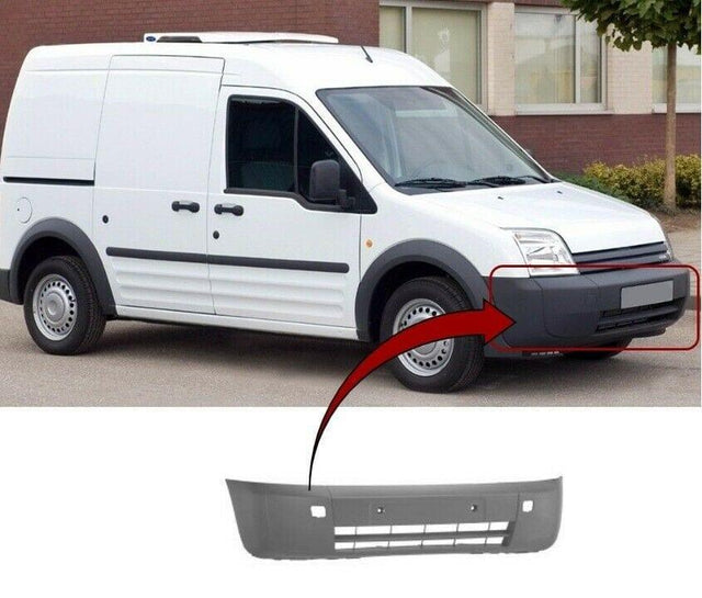 Fits Ford Transit Connect 2006-2009 Front Bumper Grey Without Fog Holes - image 2