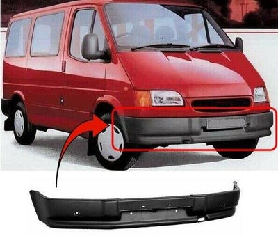 Fits Ford Transit Mk5 1995-2000 Front Bumper No Pdc Or Washer Holes Black Textured - tradevehicleparts.co.uk