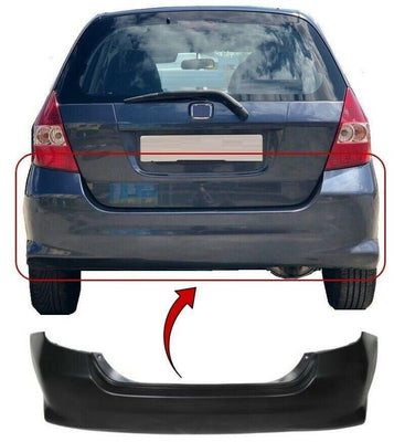 Fits Honda Jazz 2005-2008 Rear Bumper Mat Black Not Sport - tradevehicleparts.co.uk