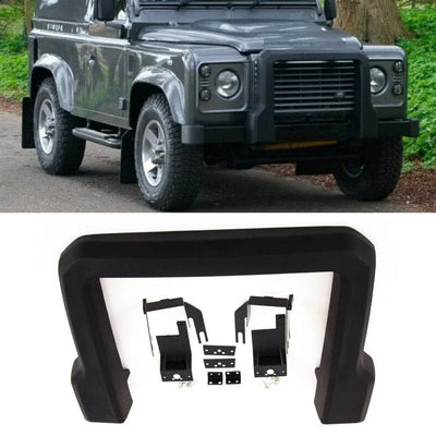 Fits Land Rover Defender 90,110,130 Rubber A-Frame Front Bumper Nudge Protection Bar - tradevehicleparts.co.uk