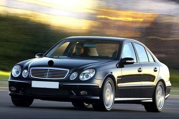Fits Mercedes E-Class W211 Saloon 2005-2008 Front Main Centre Grille Silver Chrome - image 2