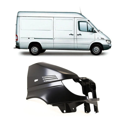 Fits Mercedes Sprinter W901-W905 2000-2006 Front Wing Primed With Rear Side Lamp Hole Right - tradevehicleparts.co.uk
