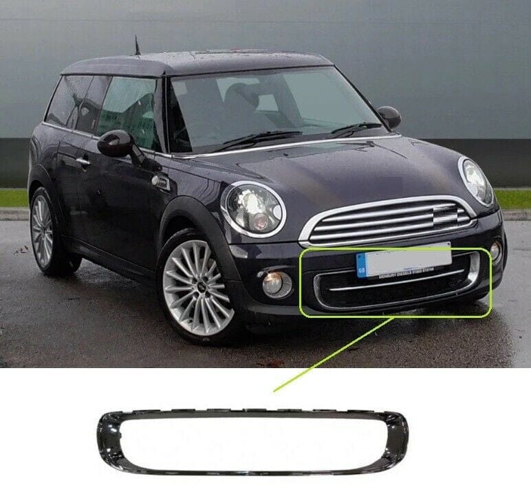 Fits Mini Clubman R55 Lci 2010-2014 Front Bumper Lower Centre Grille Frame Chromed