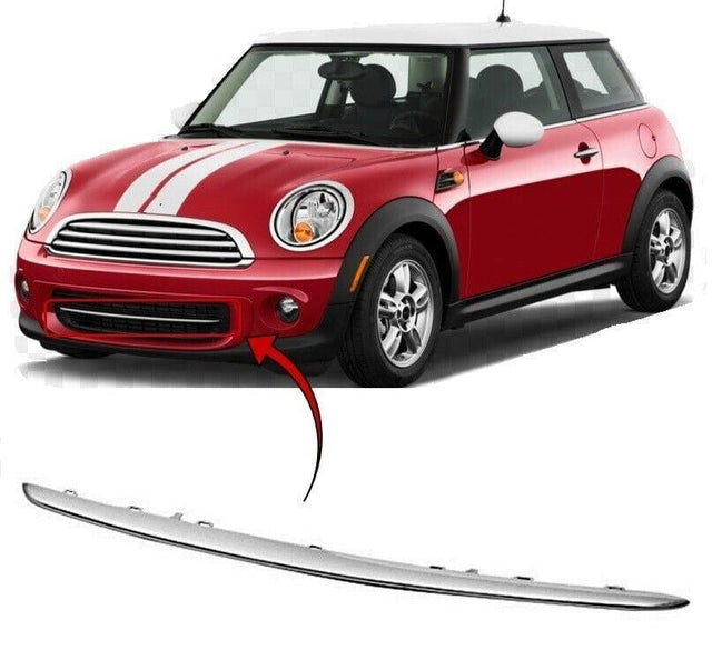 Fits Mini Hatchback R56 Lci 2010-2014 Front Bumper Grille Lower Moulding Trim Chrome - image 2