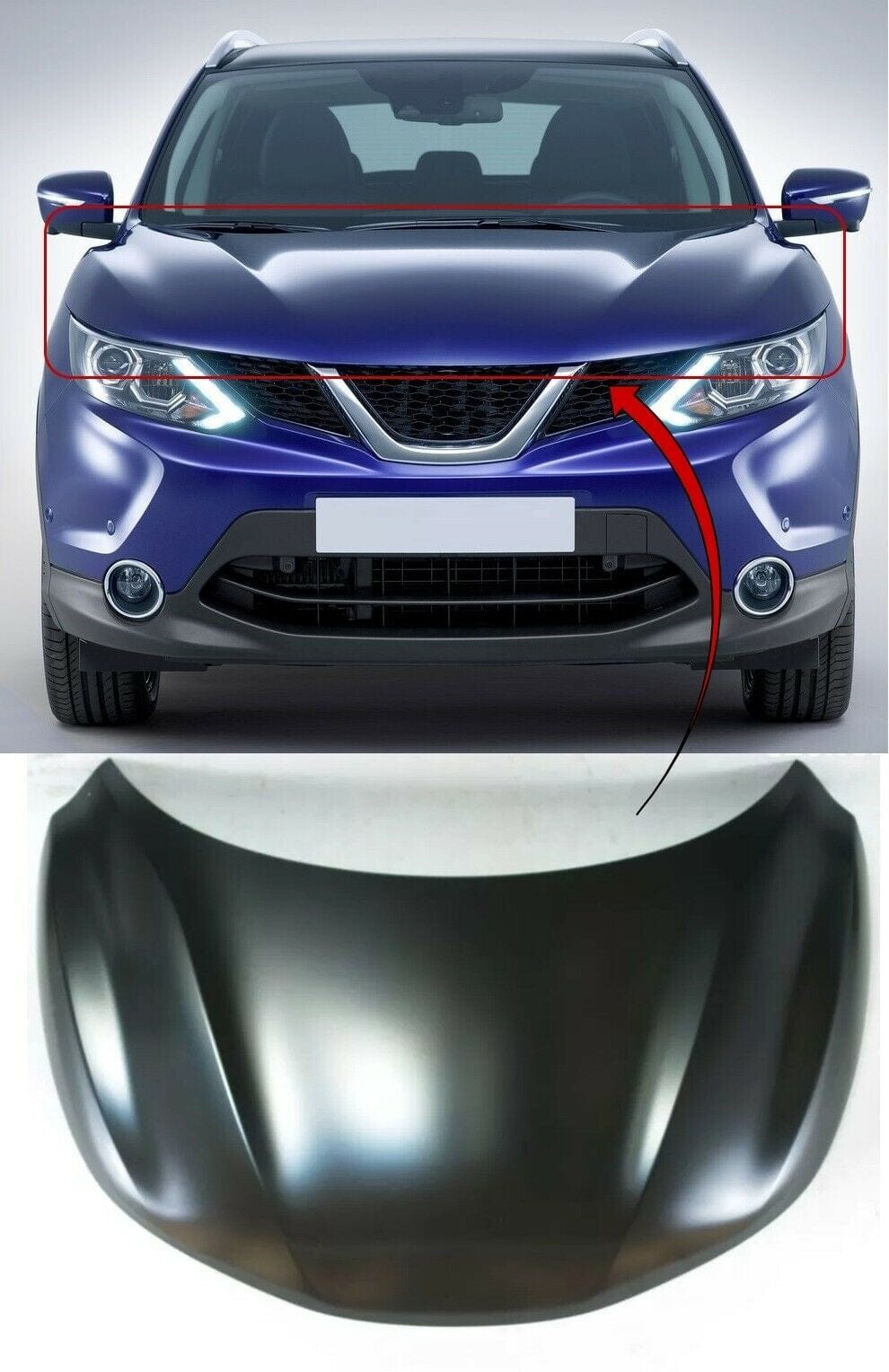 Fits Nissan Qashqai 2014-2017 Bonnet Primed