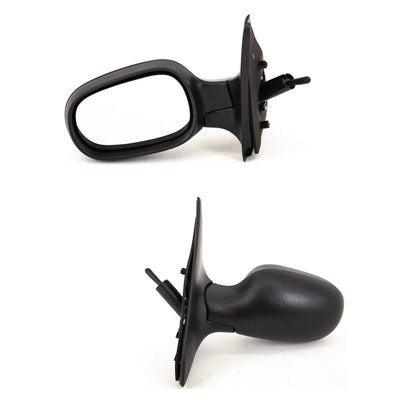 Fits Renault Clio 2001-2005 Door Wing Mirror Manual Black Passenger Side - tradevehicleparts.co.uk