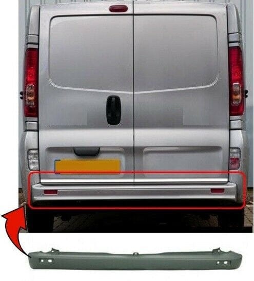 Fits Renault Trafic 2001-2014 Rear Bumper Centre Section Grey Textured