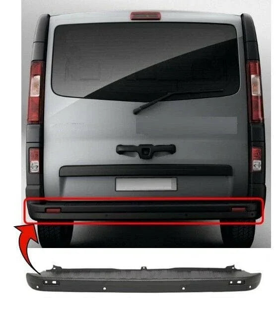 Fits Renault Trafic 2014- Rear Bumper Centre Black Textured With Pdc Holes - image 9