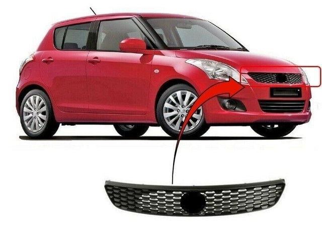 Fits Suzuki Swift 2011-2013 Upper Centre Front Bumper Main Grille Mat Black - image 2