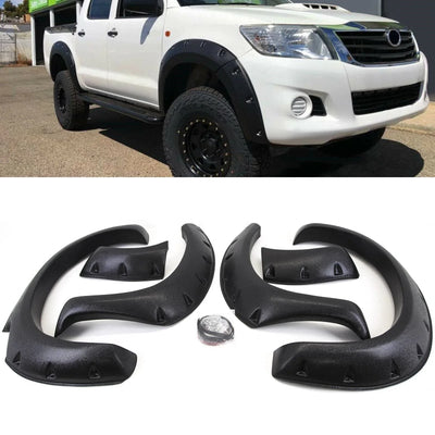 Fits Toyota Hilux 2005-2011 Wide Wheel Arches Extensions Fender Flares Set Black - tradevehicleparts.co.uk