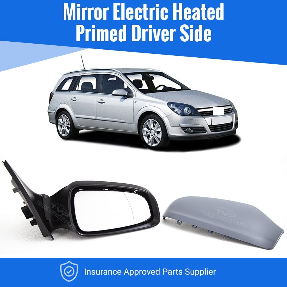 Fits Vauxhall Astra Estate 2004-2009 Door Wing Mirror Electric Heated Primed Right