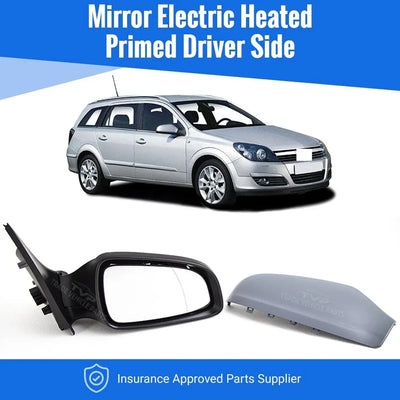 Fits Vauxhall Astra Estate 2004-2009 Door Wing Mirror Electric Heated Primed Right - tradevehicleparts.co.uk
