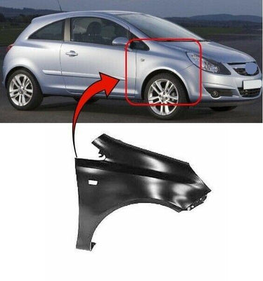 Fits Vauxhall Corsa D 2007-2014 Front Wing Primed Driver Side - tradevehicleparts.co.uk