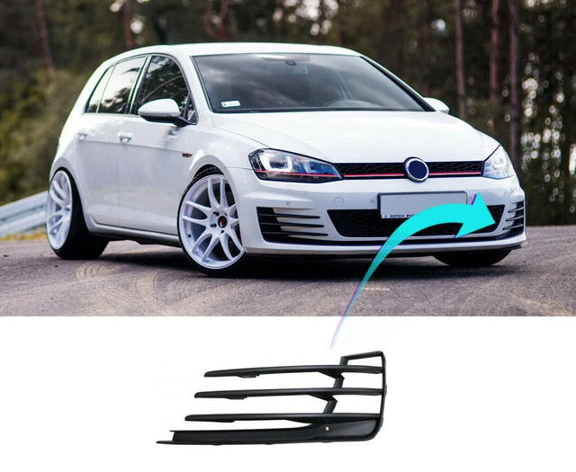 Fits VW Golf GTI/GTD 2013-2017 Front Bumper Fog Grille Mat Black Passenger Side - image 2