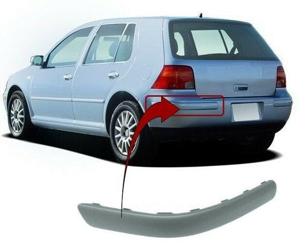 Fits VW Golf Mk4 1998-2004 Rear Bumper Moulding Passenger Side Primed
