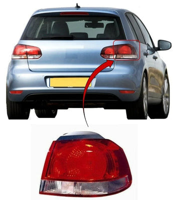 Fits VW Golf Mk6 2009-2012 Rear Light Lamp Outer Section Red Valeo Design Right Side - tradevehicleparts.co.uk