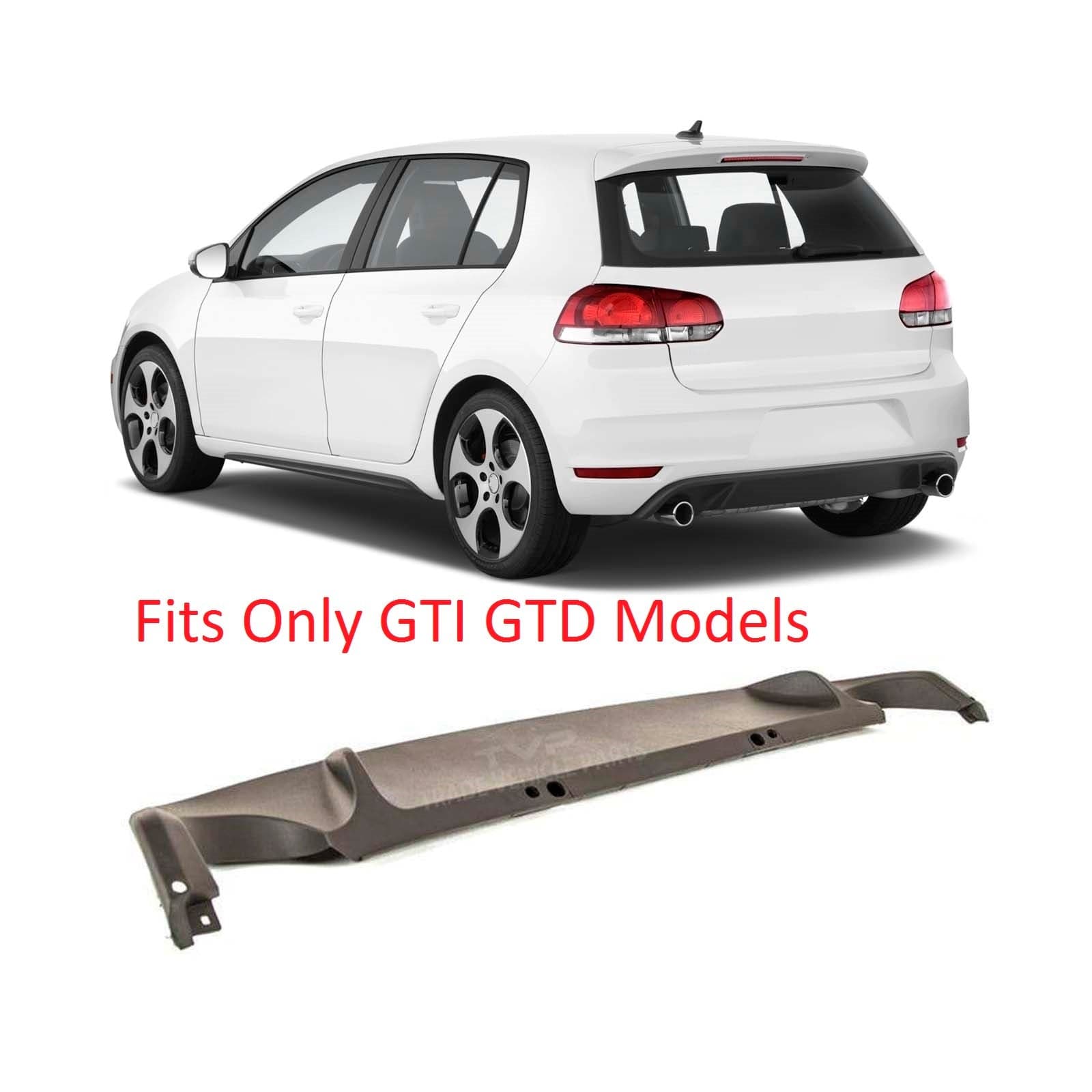 Fits Vw Golf Mk6 GTI/GTD 2009-2012 Rear Bumper Spoiler Diffuser Dual Exhaust Mat Black