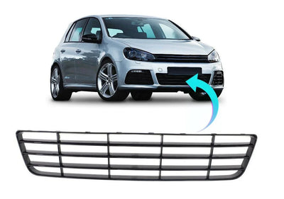 Fits VW Golf Mk6 R 2009-2012 Front Bumper Grille Lower Centre Section - tradevehicleparts.co.uk