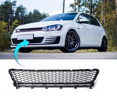 Fits VW Golf Mk7 Gti Gtd 2013-2016 Front Bumper Lower Centre Grille Without Active Cruise Control Hole - tradevehicleparts.co.uk