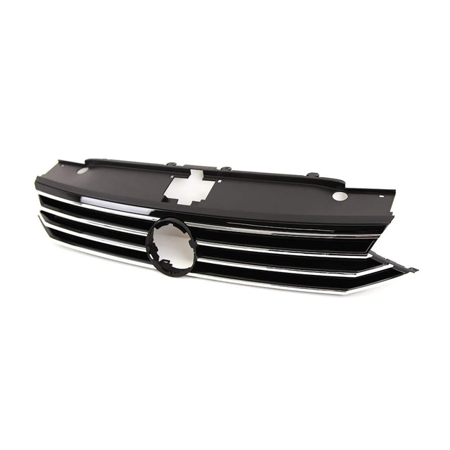 Fits VW Passat 2015- Front Main Grille Black With Chrome Slats - image 3