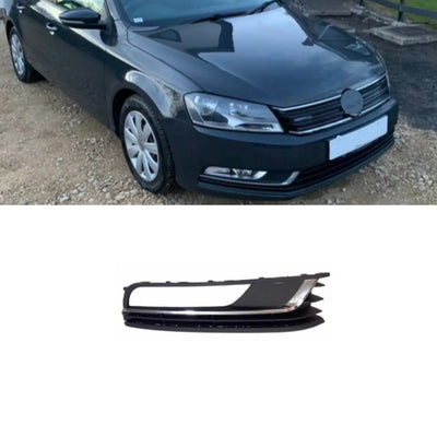 Fits VW Passat B7 2011-2014 Front Bumper Fog Grille Fog Hole Chrome Trim Right - tradevehicleparts.co.uk