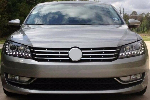Fits VW Passat B7 2011-2014 Front Bumper Fog Grille W/ Hole Chrome Pair Left & Right - image 2