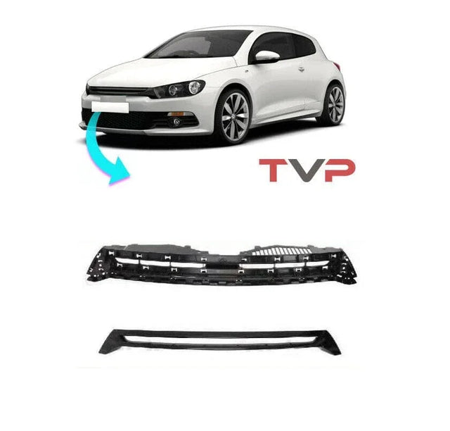 Fits VW Scirocco 2008-2014 Front Main Grille Complete Mat Black - image 2