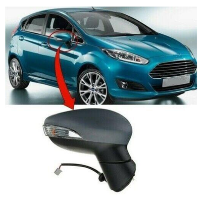 Fits Ford Fiesta 2013-2017 Door Wing Mirror Heated Electric Primed Right Manual Fold