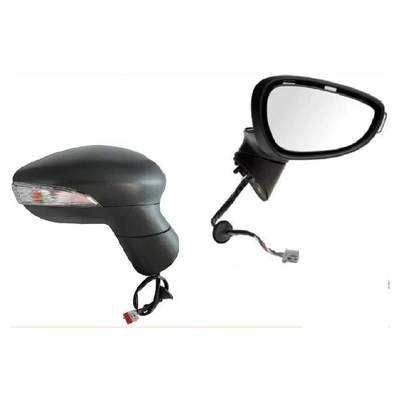 Fits Ford Fiesta 2013-2017 Door Wing Mirror Heated Electric Indicator Black Tex Cover Driver Side