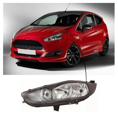 Fits Ford Fiesta 2013-2017 Headlight Headlamp Halogen Passenger Side W/Motor Black Type