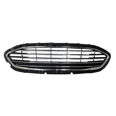 Fits Ford Fiesta Mk8 2017- 2021 Front Grille Slatted Type With Chrome Slats & Chrome Surround Standard Models Petrol