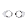 Fits Ford Focus 2012- Front Bumper Fog Grille Surround Chrome Pair Left & Right thumbnail