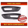Fits Ford Focus 2014- Front Bumper Fog Grille No Chrome Moulding Pair Left & Right thumbnail