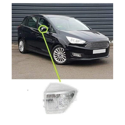 Fits Ford Grand C-Max 2010- Door Wing Mirror Indicator Clear Lens Driver Side