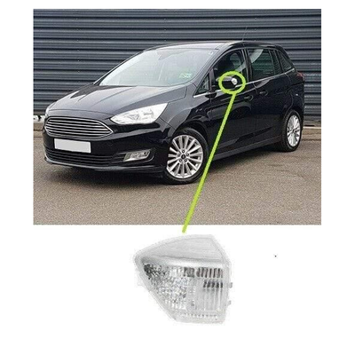 Fits Ford Grand C-Max 2010- Door Wing Mirror Indicator Clear Lens Passenger Side
