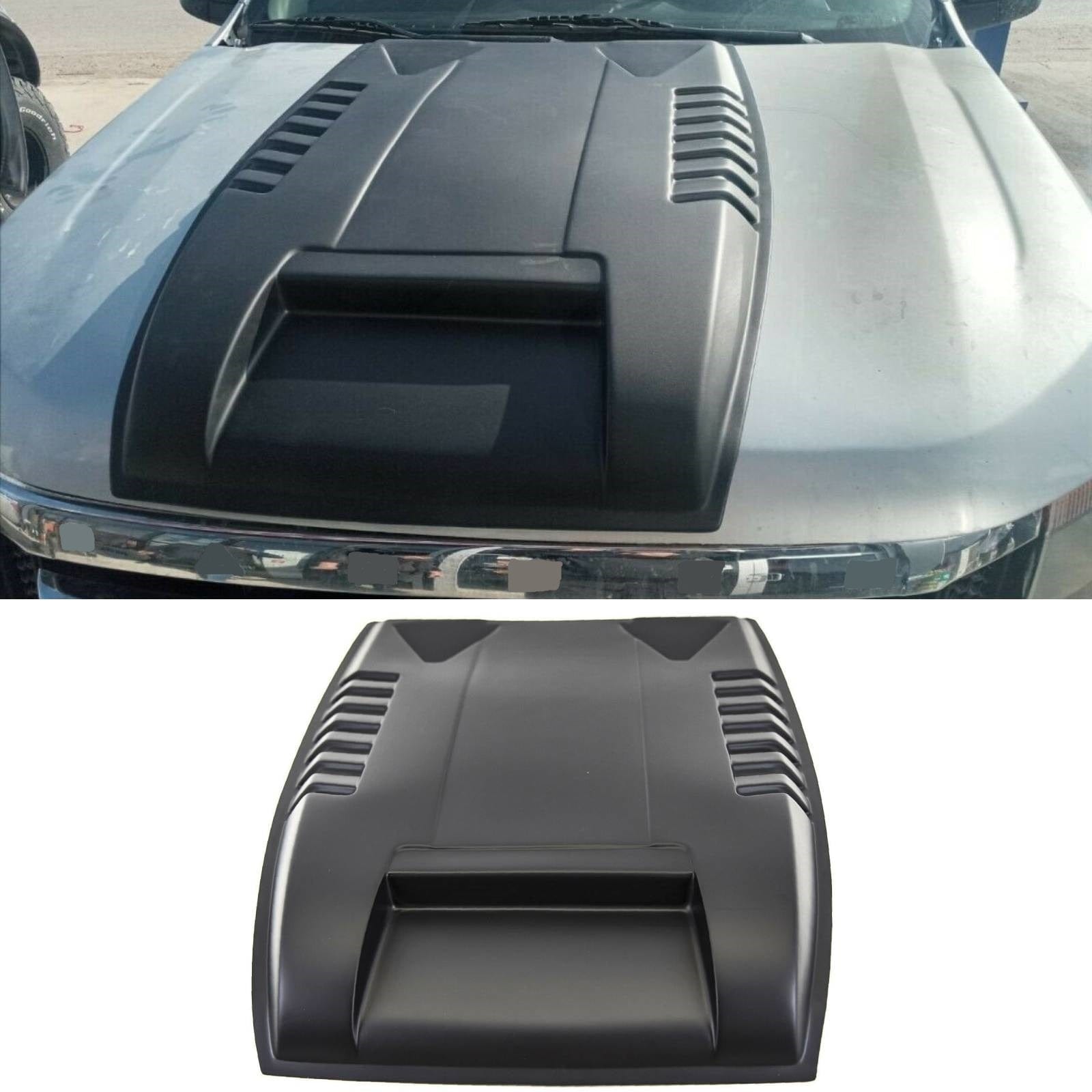 Ford Ranger T6 2012-2015 Bonnet Scoop Hood Vent Cover With Washer Holes Raptor Style Black