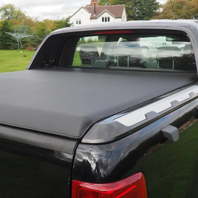 Fits Ford Ranger Wildtrak Double Cab 2012-2019 Soft Roll Up Tonneau Cover Black - tradevehicleparts.co.uk